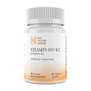 Вітамін D3+K2, Vitamin D3+K2, My Nutri Week, 1000 МО/50 мкг Вітамін D3+K2, Vitamin D3+K2, My Nutri Week, 1000 МО/50 мкг