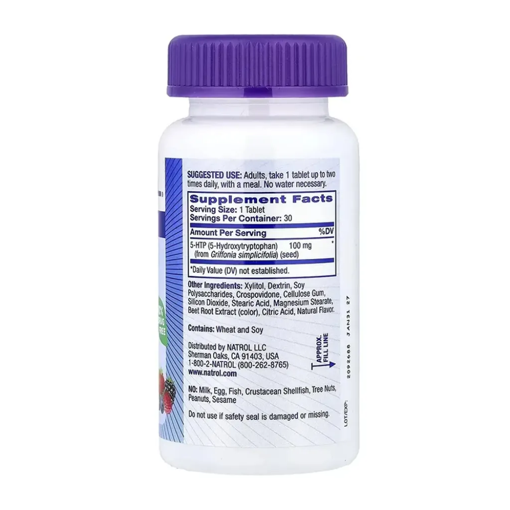 Natrol 5-HTP 100mg Fast Dissolve, 30 таблеток Natrol 5-HTP 100mg Fast Dissolve, 30 таблеток