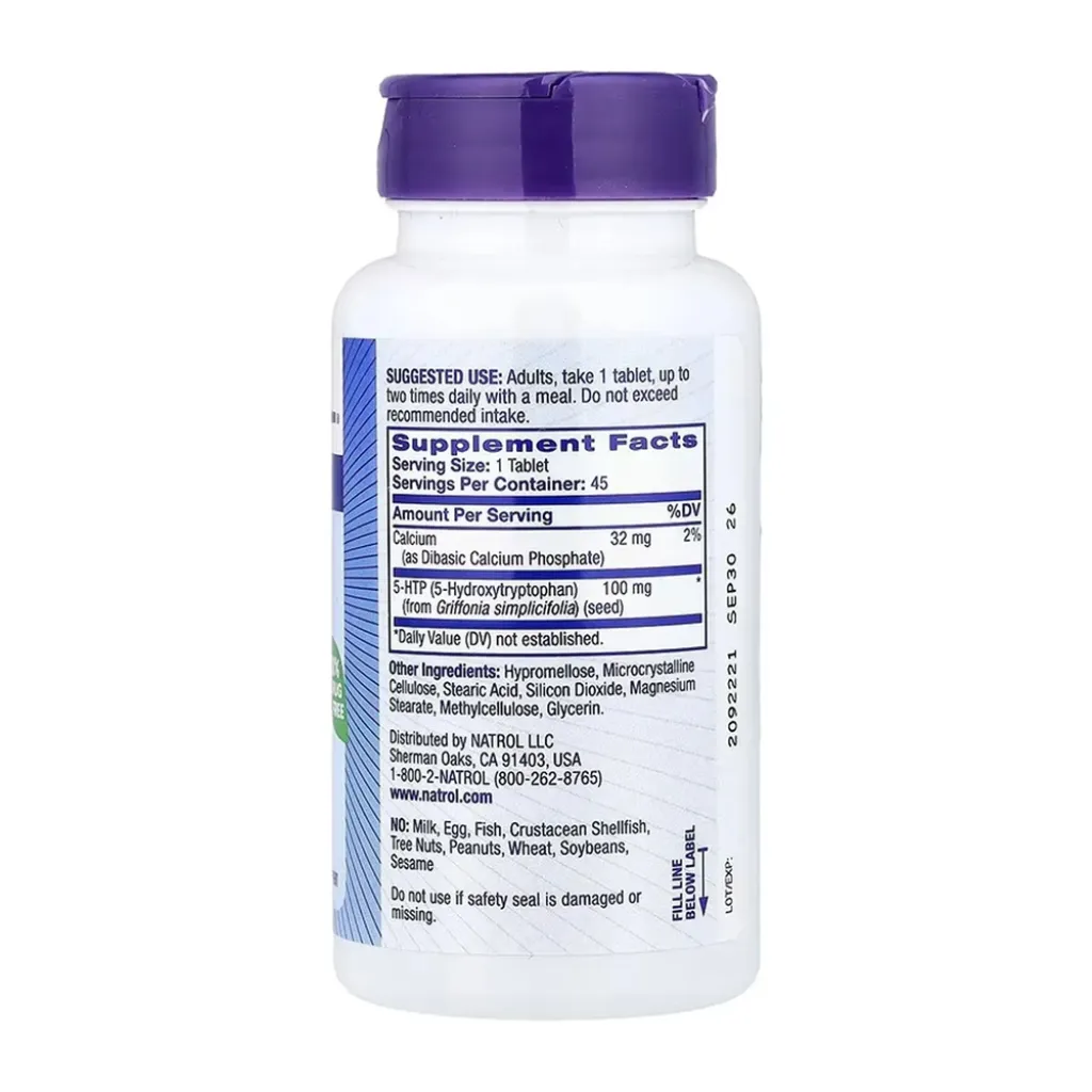 Natrol 5-HTP 100mg Time Release, 45 таблеток Natrol 5-HTP 100mg Time Release, 45 таблеток