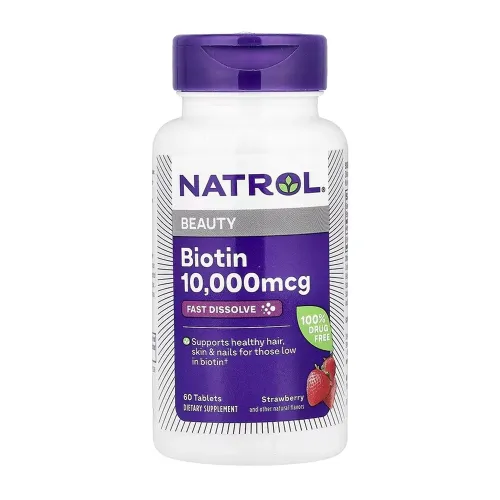 Natrol Biotin Fast Dissolve 10,000mcg, 60 таблеток - Фото№1 Natrol Biotin Fast Dissolve 10,000mcg, 60 таблеток - Фото№1