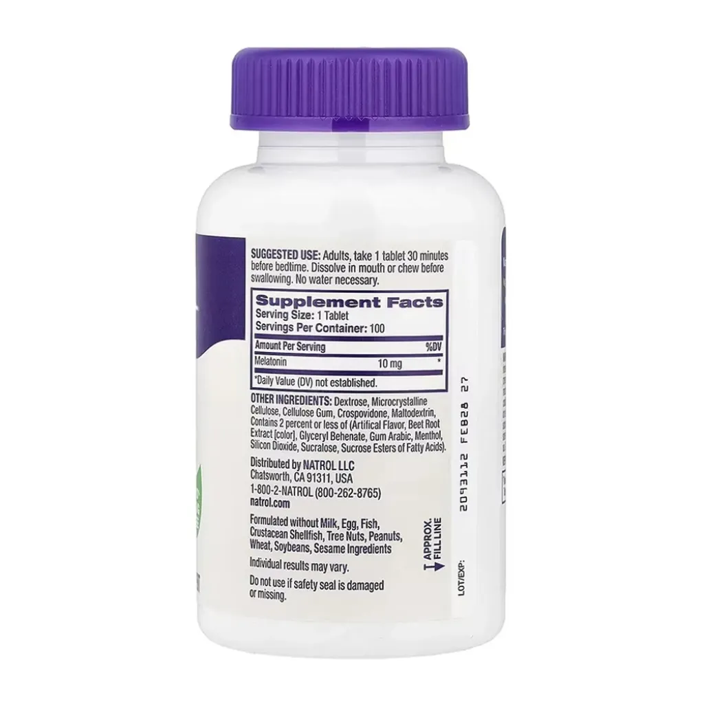 Natrol Fast Dissolve Melatonin 10mg, 60 таблеток