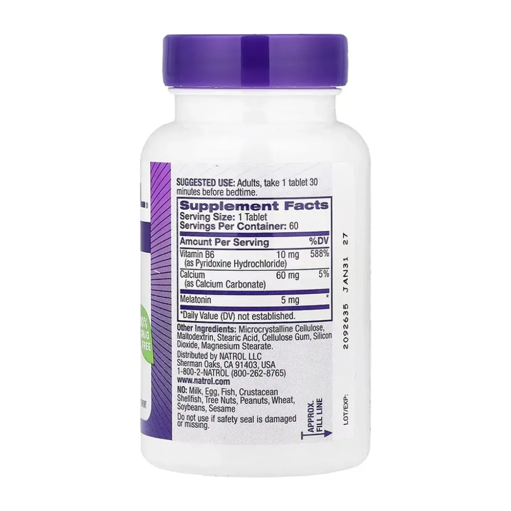 Natrol Melatonin 5mg, 60 таблеток