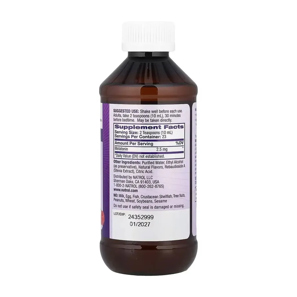 Natrol Melatonin Liquid 2.5mg, 237 мл