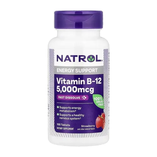 Natrol Vitamin B-12 5000mcg, 100 таблеток - Фото№1 Natrol Vitamin B-12 5000mcg, 100 таблеток - Фото№1