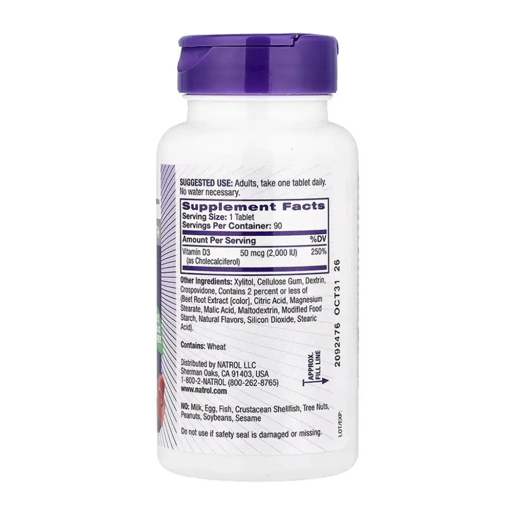 Natrol Vitamin D3 Fast Dissolve, 90 таблеток