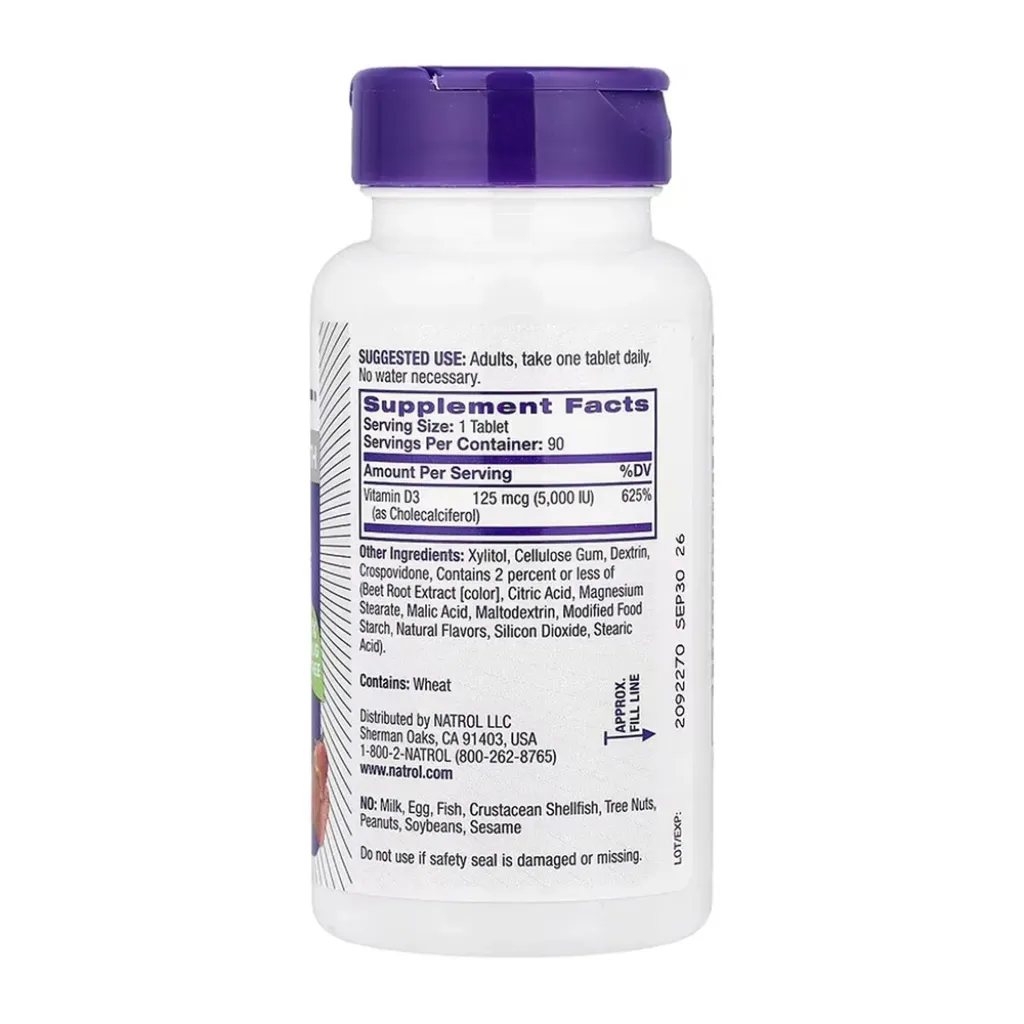 Natrol Vitamin D3 Fast Dissolve, 90 таблеток