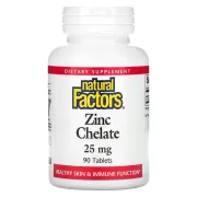 Дієтична добавка цинк Zinc Chelate 25mg Natural Factors, 90 таблеток Дієтична добавка цинк Zinc Chelate 25mg Natural Factors, 90 таблеток