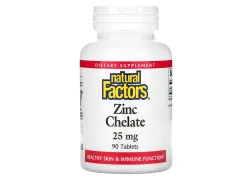 Дієтична добавка цинк Zinc Chelate 25mg Natural Factors, 90 таблеток Дієтична добавка цинк Zinc Chelate 25mg Natural Factors, 90 таблеток