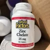 Диетическая добавка цинк Zinc Chelate 25mg Natural Factors, 90 таблеток - Фото№4