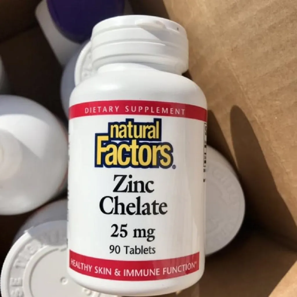 Диетическая добавка цинк Zinc Chelate 25mg Natural Factors, 90 таблеток