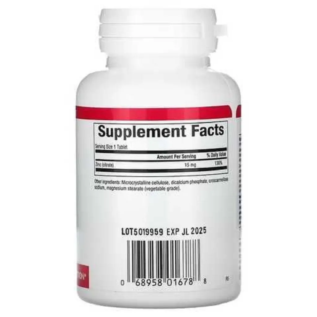 Дієтична добавка цинк Zinc Citrate 15mg Natural Factors, 90 таблеток Дієтична добавка цинк Zinc Citrate 15mg Natural Factors, 90 таблеток