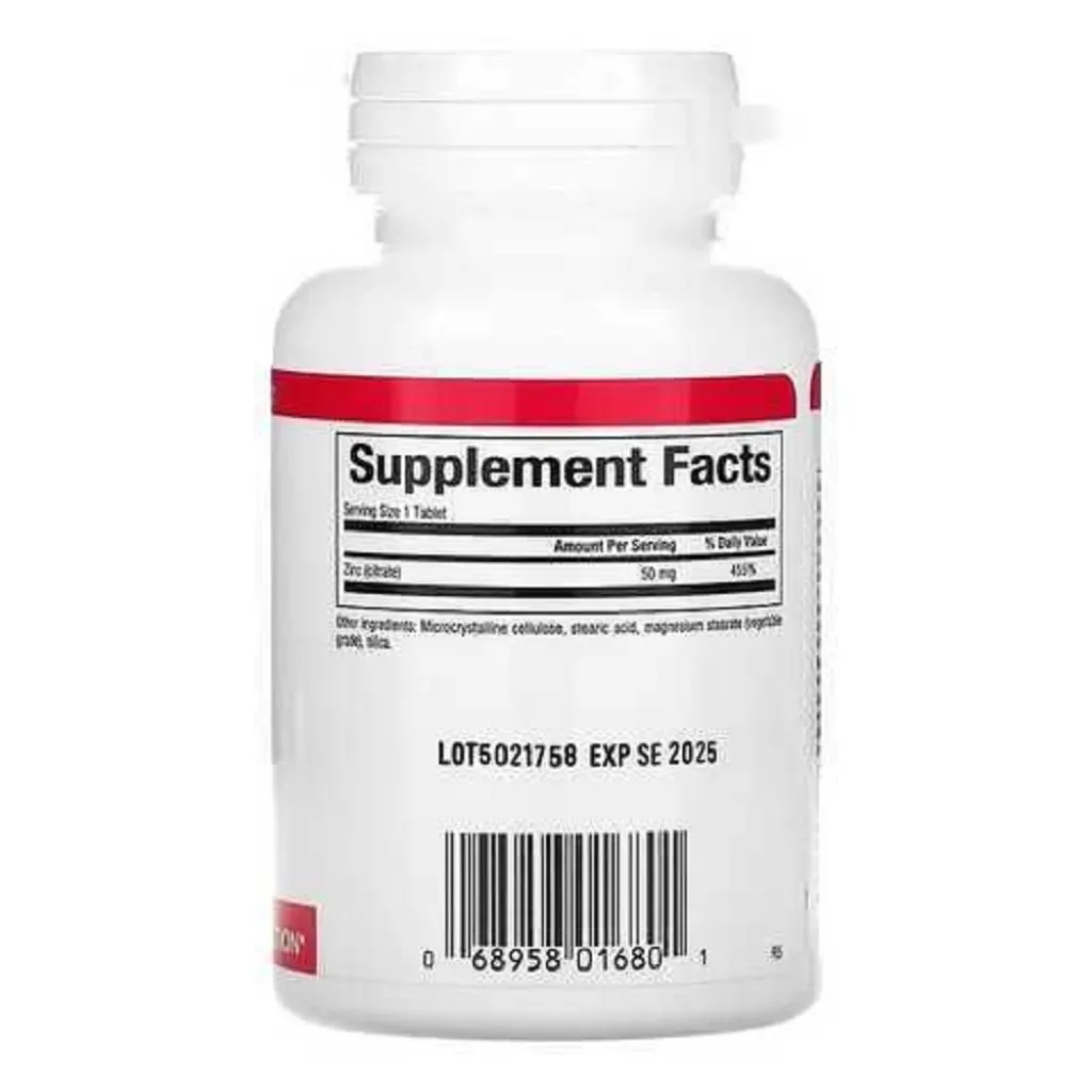 Дієтична добавка цинк Zinc Citrate 50mg Natural Factors, 90 таблеток
