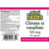 Дієтична добавка Хром Chromium & Vanadium 125mcg Natural Factors, 90 капсул - Фото№3