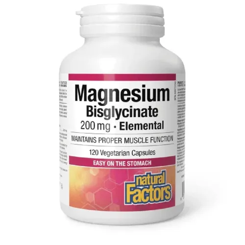 Магній Magnesium Bisglycinate 200mg Natural Factors, 120 капсул - Фото№1 Магній Magnesium Bisglycinate 200mg Natural Factors, 120 капсул - Фото№1