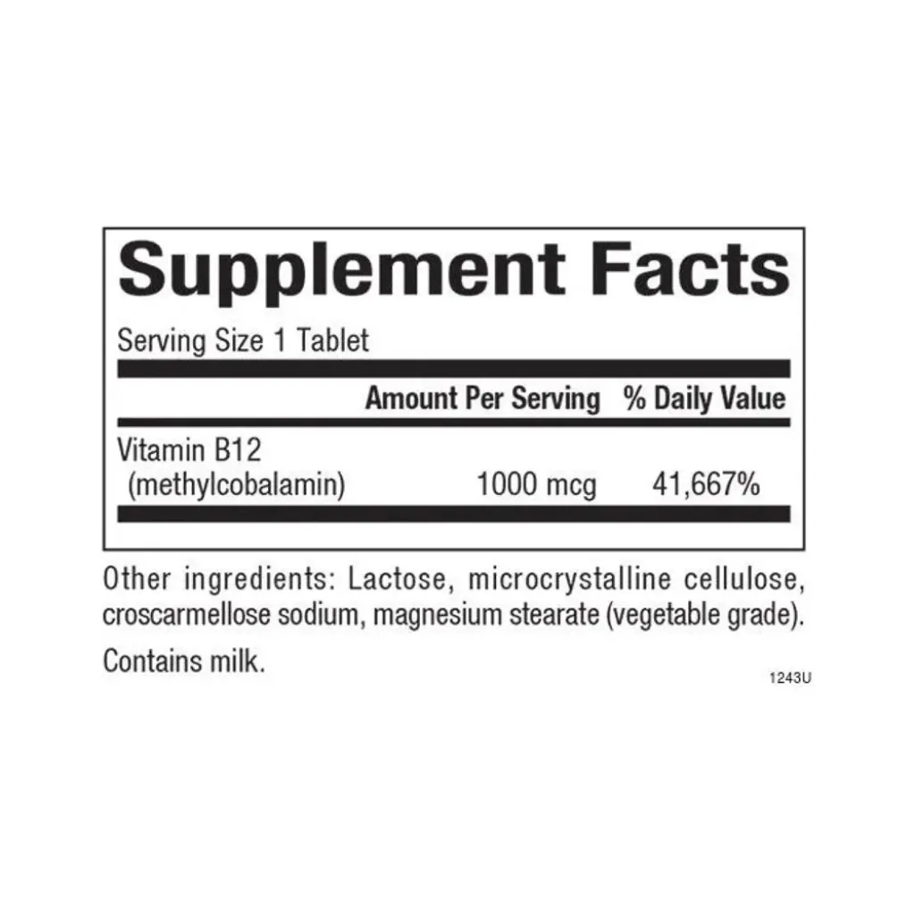 Витамин В12 Methylcobalamin 1000 mcg Natural Factors Витамин В12 Methylcobalamin 1000 mcg Natural Factors