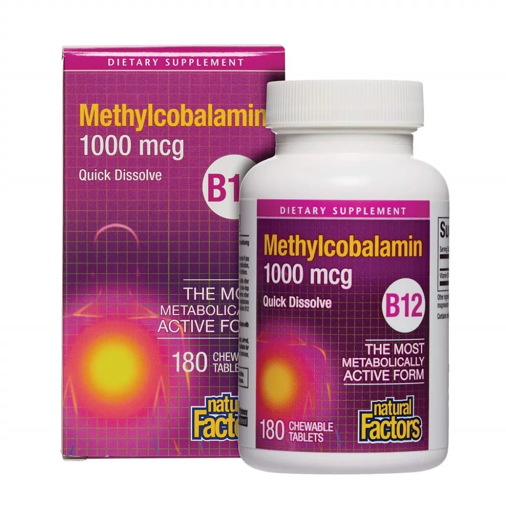 Витамин В12 Methylcobalamin 1000 mcg Natural Factors Витамин В12 Methylcobalamin 1000 mcg Natural Factors