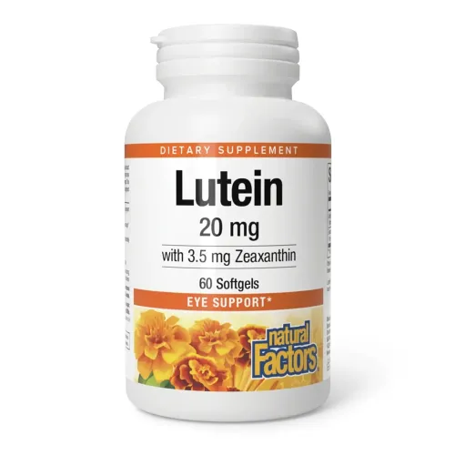 Антиоксидант Natural Factors Lutein 20mg, 60 капсул - Фото№1 Антиоксидант Natural Factors Lutein 20mg, 60 капсул - Фото№1