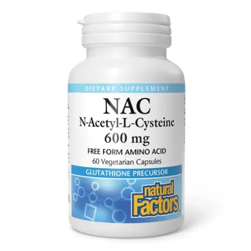 Антиоксиданти Natural Factors N-Acetyl-L-Cysteine Amino Acid 600mg, 60 капсул - Фото№1 Антиоксиданти Natural Factors N-Acetyl-L-Cysteine Amino Acid 600mg, 60 капсул - Фото№1