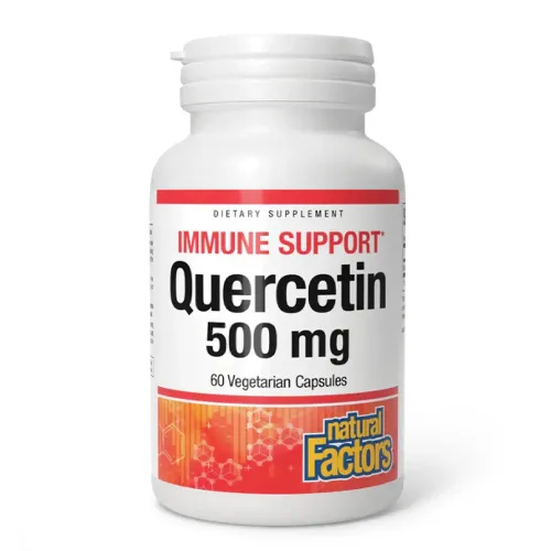 Антиоксидант Natural Factors Quercetin 500mg, 60 капсул - Фото№1 Антиоксидант Natural Factors Quercetin 500mg, 60 капсул - Фото№1
