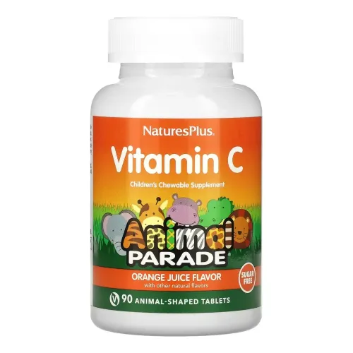 Вітамін C для дітей Sugarfree Vit C Chewable Nature's Plus, 90 таблеток - Фото№1