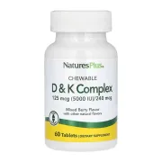 Вітамін D3+K2 Nature's Plus VIT D&K Complex 125mcg 5000 IU/240 mcg, 60 таблеток Вітамін D3+K2 Nature's Plus VIT D&K Complex 125mcg 5000 IU/240 mcg, 60 таблеток