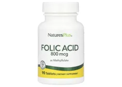 Вітамін В9 Folic Acid 800 mcg Nature's Plus, 90 таблеток