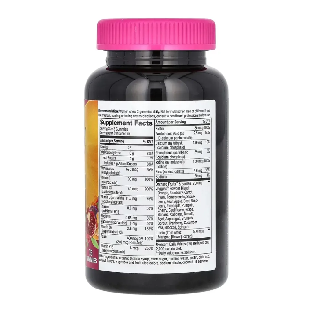 Мультивітаміни для жінок Nature's Way 50+ Premium Gummies Multivitamin, 75 жувальних капсул Мультивітаміни для жінок Nature's Way 50+ Premium Gummies Multivitamin, 75 жувальних капсул