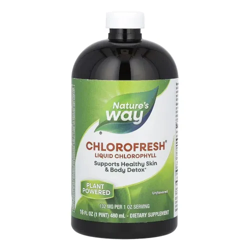 Диетическая добавка Хлорофилл Natures Way Chlorofresh® жидкий, 480 мл - Фото№1