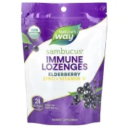 Дієтична добавка цинк Sambucus Organic Zinc Lozenges, 24 льодяники Дієтична добавка цинк Sambucus Organic Zinc Lozenges, 24 льодяники