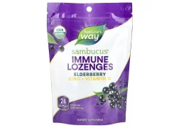 Дієтична добавка цинк Sambucus Organic Zinc Lozenges, 24 льодяники Дієтична добавка цинк Sambucus Organic Zinc Lozenges, 24 льодяники