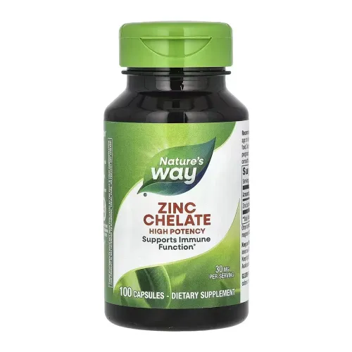 Дієтична добавка Цинк Nature's Way Zinc 30mg, 100 капсул - Фото№1 Дієтична добавка Цинк Nature's Way Zinc 30mg, 100 капсул - Фото№1