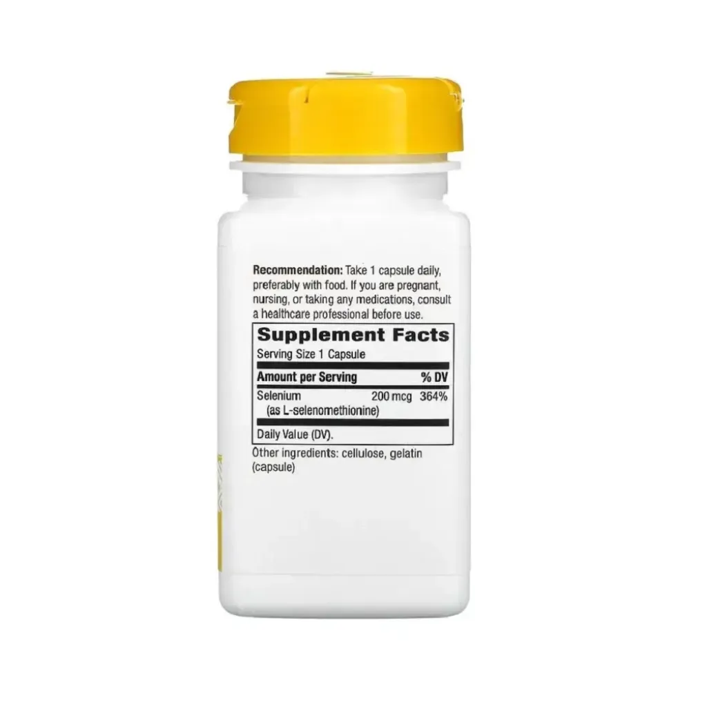 Диетическая добавка Селен Selenium 200 mcg Nature's Way, 100 капсул