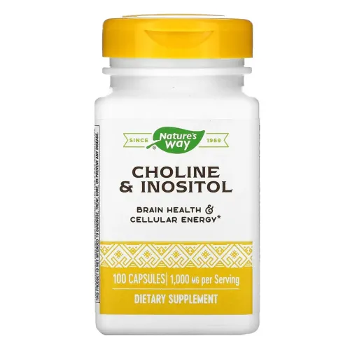 Витамин В4 Nature's Way Choline & Inositol, 100 капсул - Фото№1