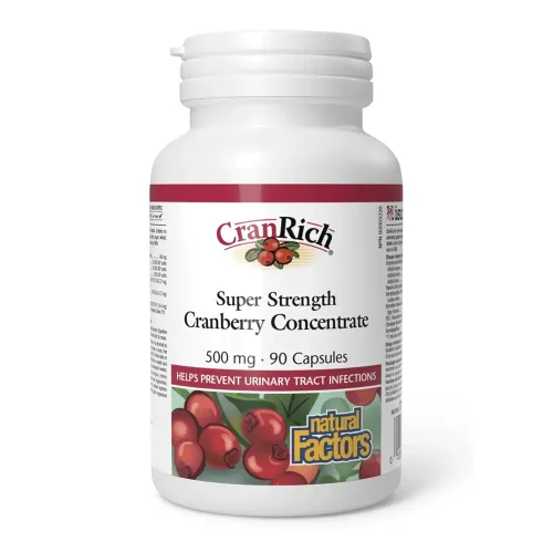 Суперфуды Natural Factors CranRich 500mg, 90 капсул - Фото№1
