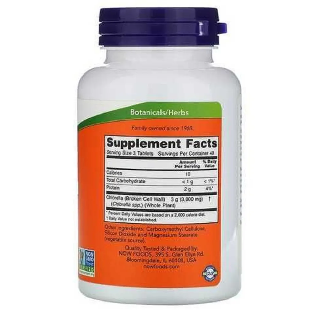 Диетическая добавка NOW Foods Chlorella 1000mg , 120 таблеток