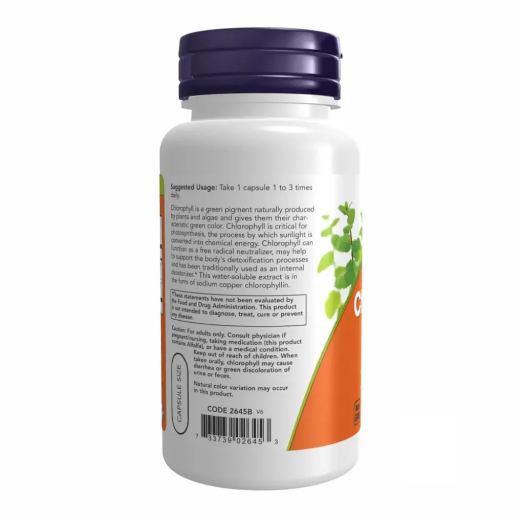 Дієтична добавка Хлорофіл NOW Foods Chlorophyll 100 mg, 90 капсул Дієтична добавка Хлорофіл NOW Foods Chlorophyll 100 mg, 90 капсул
