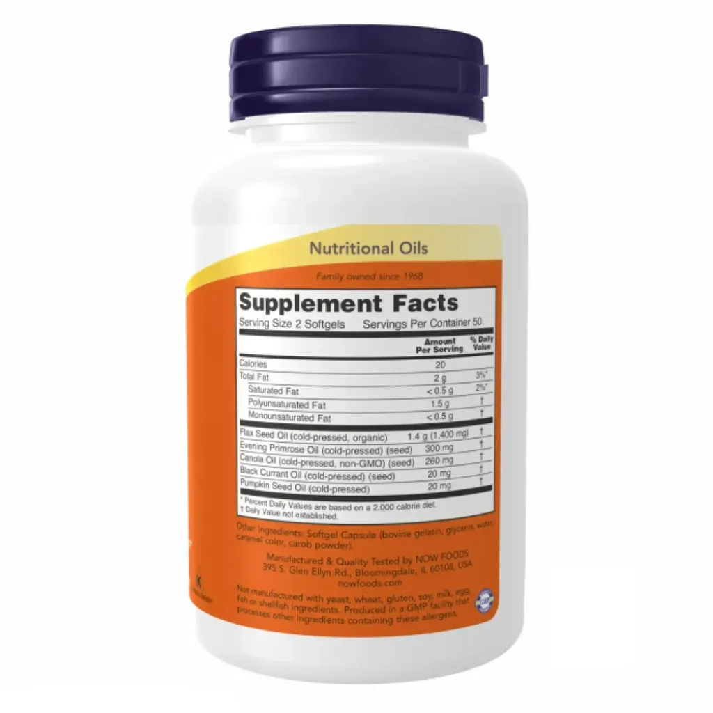 Омега жири NOW Foods Omega 3 6 9, 60 капсул