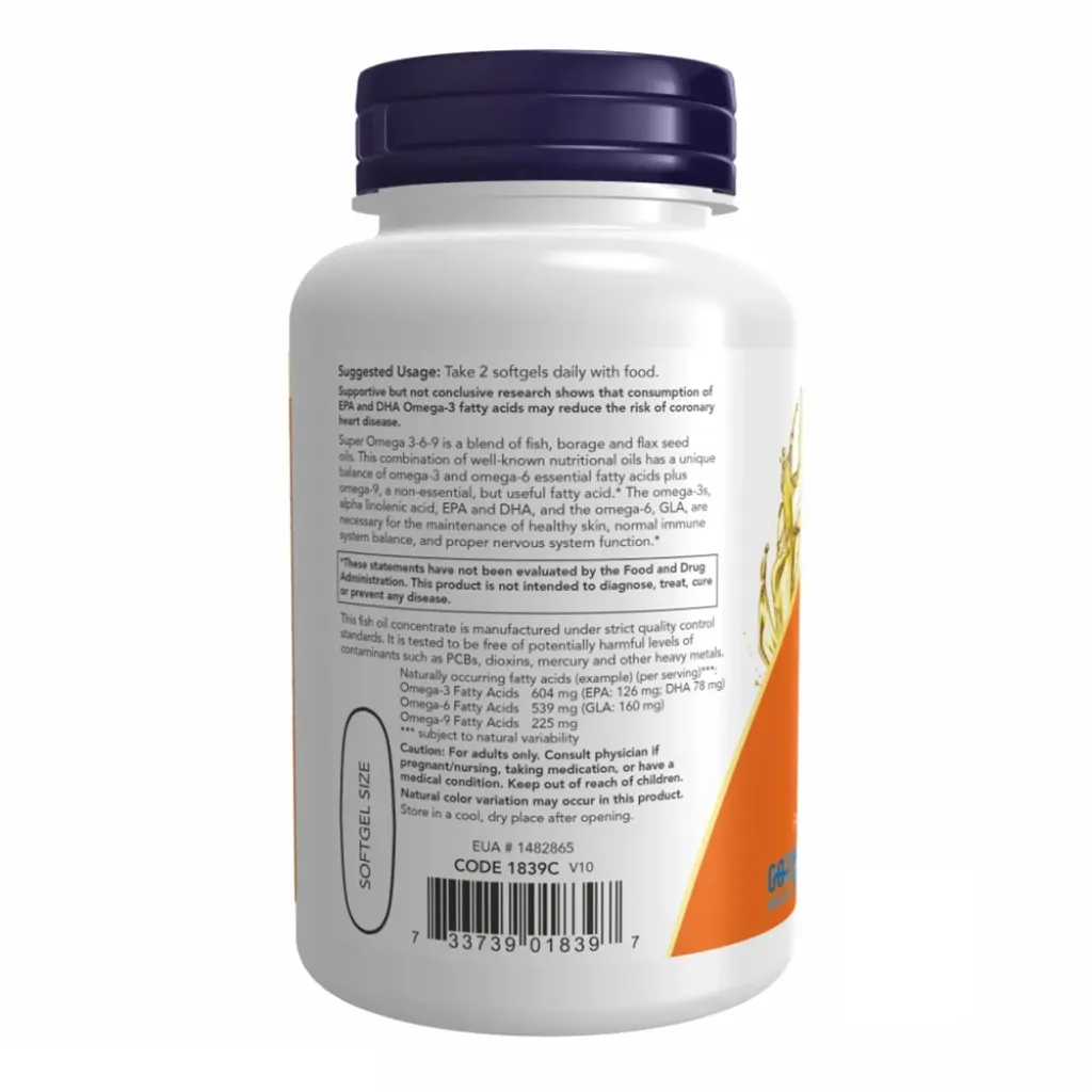 Омега NOW Foods Super Omega 3-6-9 1200 mg