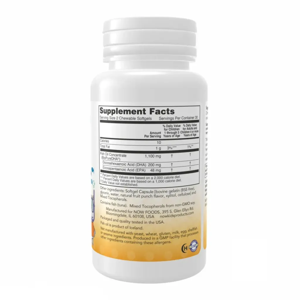 Диетическая добавка NOW Foods DHA Chewable 100 mg, 60 капсул Диетическая добавка NOW Foods DHA Chewable 100 mg, 60 капсул