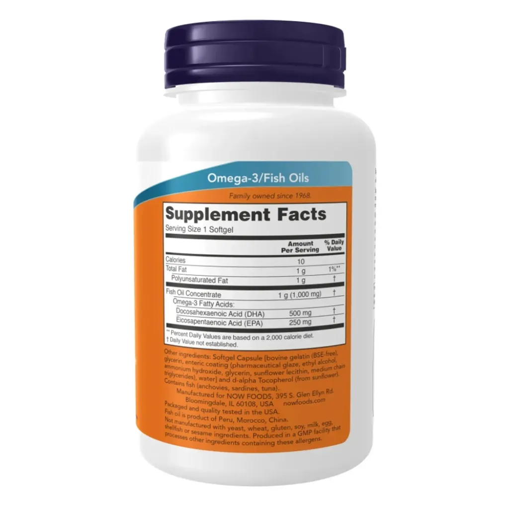 Дієтична добавка NOW Foods DHA 500mg, 90 капсул