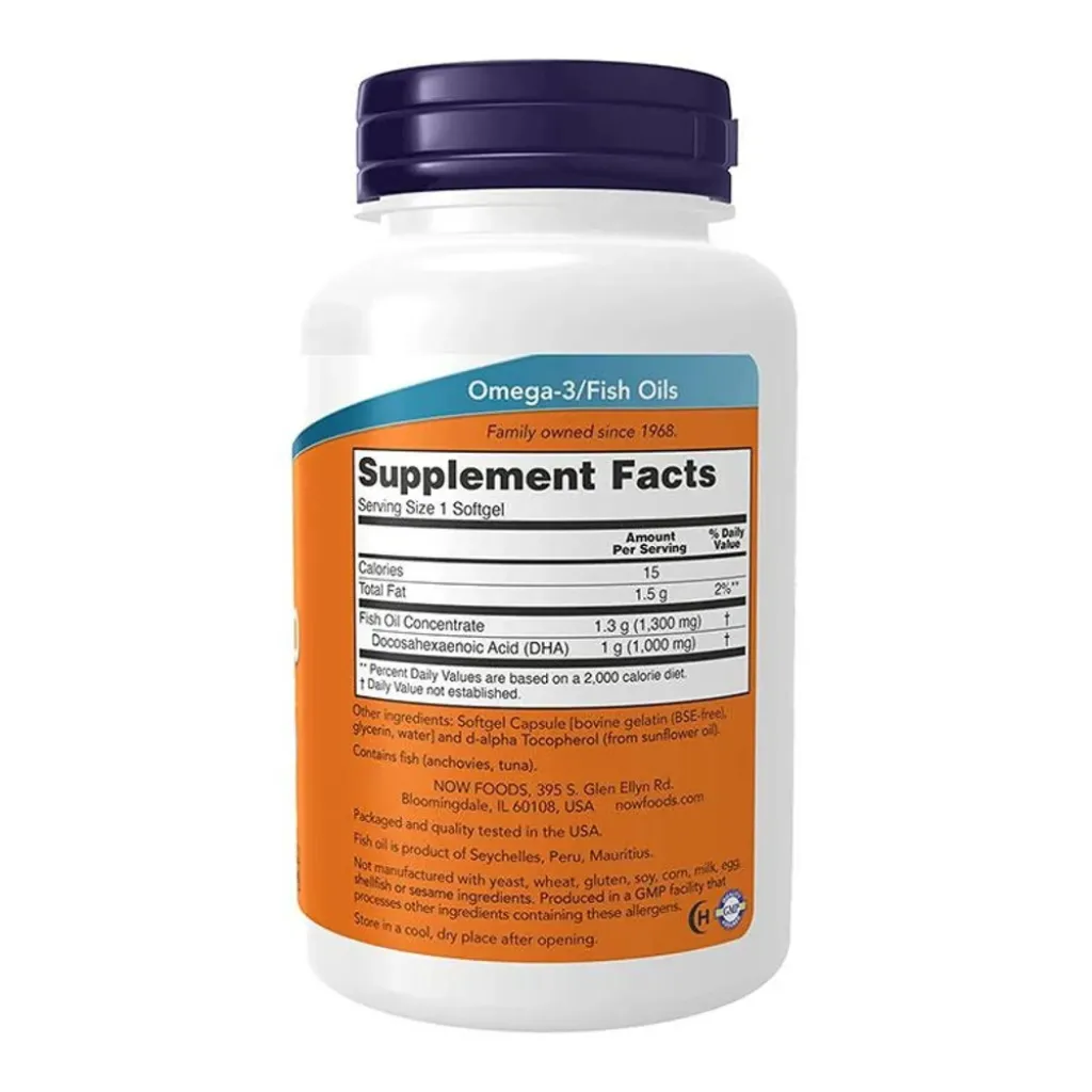 Диетическая добавка NOW Foods DHA Brain Support 1000mg, 90 капсул Диетическая добавка NOW Foods DHA Brain Support 1000mg, 90 капсул