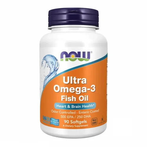 Омега-3 NOW Foods Ultra Omega 3 Fish Oil, 90 капсул - Фото№1