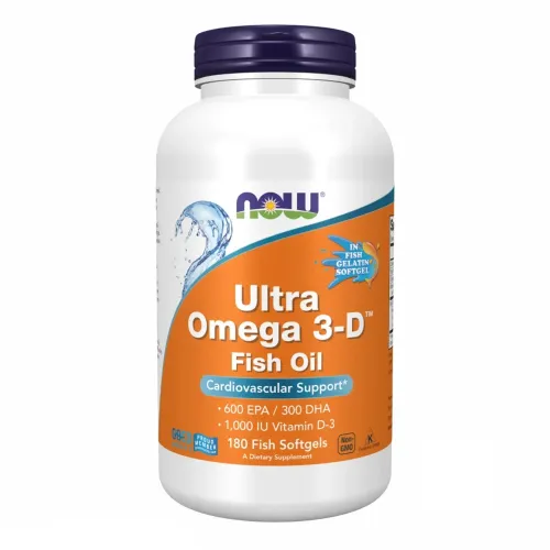 Омега-3 NOW Foods Ultra Omega 3-D™ Fish Oil, 180 капсул - Фото№1 Омега-3 NOW Foods Ultra Omega 3-D™ Fish Oil, 180 капсул - Фото№1