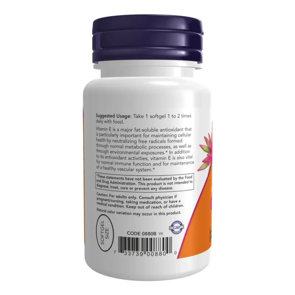 Витамин Е со смешанными токоферолами NOW Foods E-200/400 Mixed Tocopherols, 100 капсул