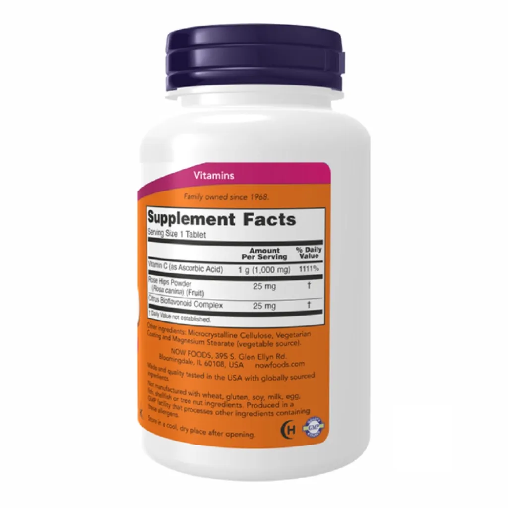 Витамин C-1000 RH NO TR NOW Foods, 100 таблеток