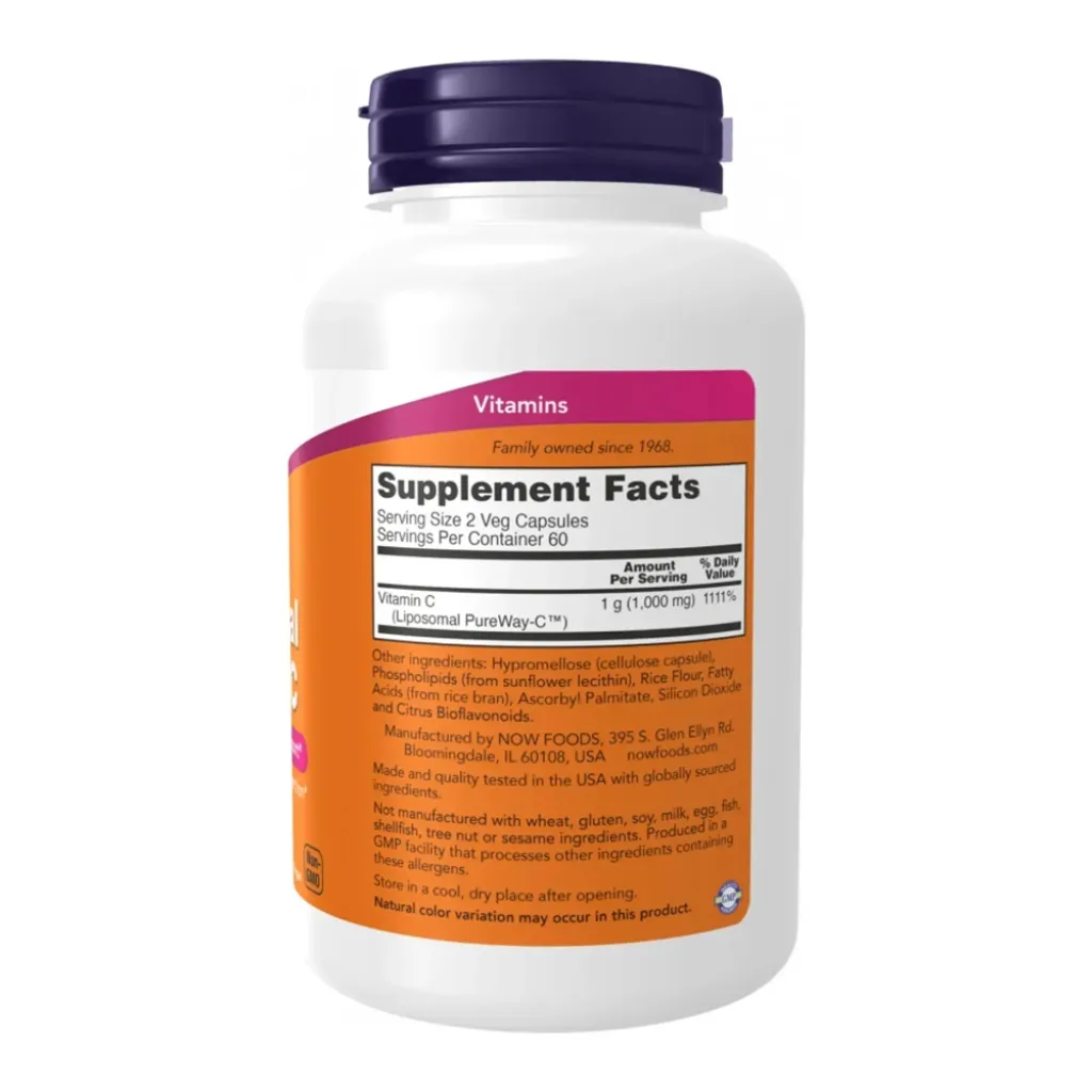 Вітамін C Ліпосомальний Now Foods (Liposomal Vitamin C), 120 капсул Вітамін C Ліпосомальний Now Foods (Liposomal Vitamin C), 120 капсул
