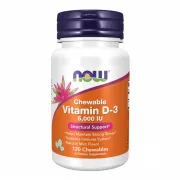 Вітамін Д NOW Foods VIT D-3 5000 IU Chewable Mint, 120 жувальних таблеток