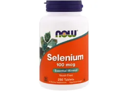 Дієтична добавка Селен Selenium 100 mcg NOW Foods, 100 таблеток Дієтична добавка Селен Selenium 100 mcg NOW Foods, 100 таблеток