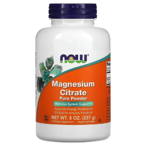 Магний Magnesium Citrate Powder NOW Foods, 227 г - Фото№1 Магний Magnesium Citrate Powder NOW Foods, 227 г - Фото№1