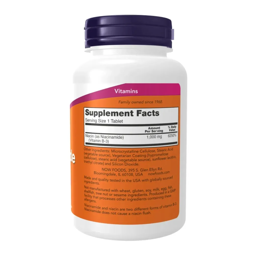 Вітамін В3 NOW Foods Niacinamide 1000 mg, 90 таблеток